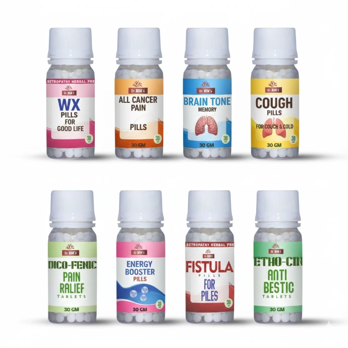 Electro homeopathic pills for targeted relief and internal support in various health conditions in India